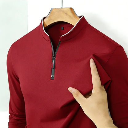 Halston Quarter-Zip Long Sleeve